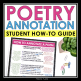 Poetry Annotation - How to Annotate a Poem Guide Instructi