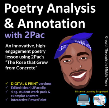 Preview of Poetry Annotation and Analysis with 2Pac (Digital & Print)