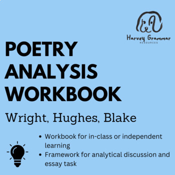 Preview of Poetry Anthology & Analysis Workbook - Judith Wright, Ted Hughes, William Blake