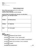 Poetry Assignment with Rubric and Directions