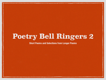 Preview of Poetry Bell Ringers 2 (Short Poems for Junior High and High School!)