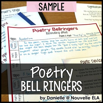 Preview of Poetry Bell Ringers - Sample Week - Poetry Activities and Warm Ups