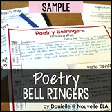 Poetry Bell Ringers - Sample Week - Poetry Activities and 