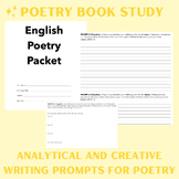 Poetry Book Study: Analysis and Creative Writing Bundle of