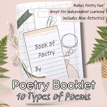 Preview of Poetry Booklet | Fun Activity Book for Writing an Assortment of Poems