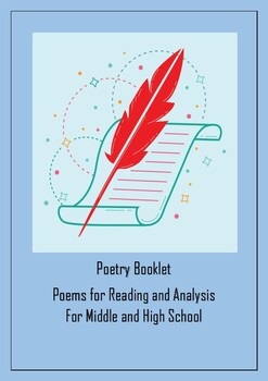 Preview of Poetry Booklet /  Poems for Reading and Analysis For Middle and High School