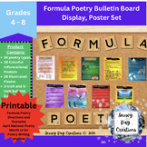 Poetry Bulletin Board Display, Poster Set Formula Poetry