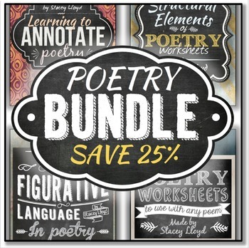Preview of POETRY BUNDLE: Poetry Terms, Annotation, Figurative Language & Posters