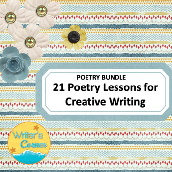 Preview of Student Centers - 21 Poems for Creative Writing   Poetry Month  Substitute Plans