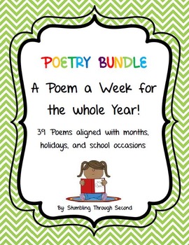 Poetry Bundle--A Poem a Week For a Year by Stumbling Through Second