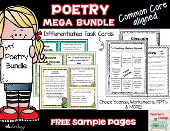 Preview of Poetry Bundle - Common Core Aligned - SAMPLE FREEBIE