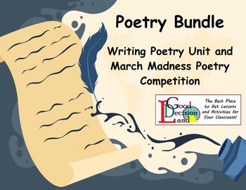 Preview of Poetry Bundle - Writing Poetry Unit and March Madness Poetry Competition