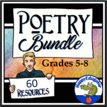 Preview of Poetry Bundle of Teaching Resources Grades 5 - 8