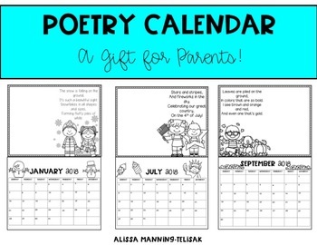 Preview of Poetry Calendar (A Gift for Parents)