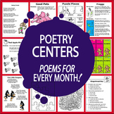 Poetry Center Activities–Monthly Poems & Rhyming Practice–