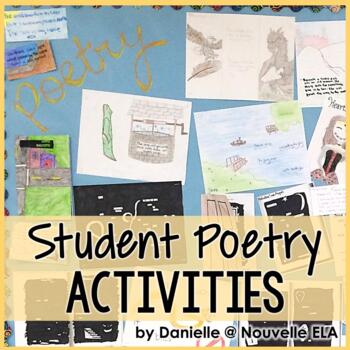 Preview of Poetry Activities - Limerick, Haiku, Blackout, and Illustration with Examples