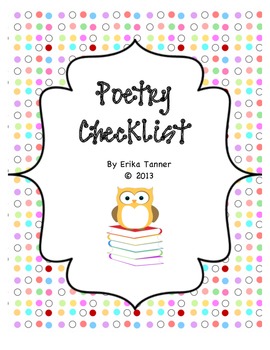 Preview of Poetry Checklist {FREEBIE}
