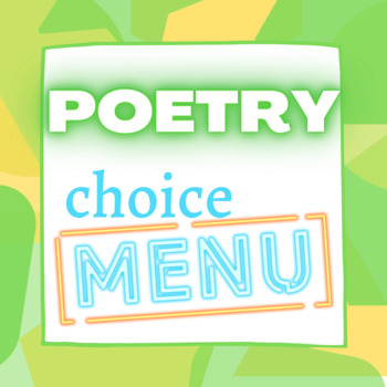 Preview of Poetry Choice Menu Project - Edit Choice Board - Poem Activities
