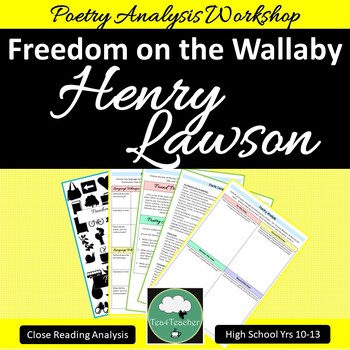 Preview of FREEDOM ON THE WALLABY Henry Lawson AUSTRALIAN POETRY Close Reading Analysis