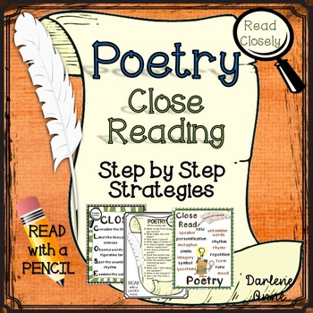 Preview of Poetry Close Reading Strategies: Step by Step for Middle School English