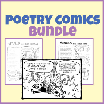 Preview of Poetry Comics and Activities for Analysis Bundle
