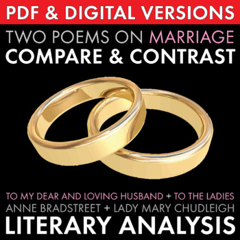 Preview of Poetry Compare & Contrast, Anne Bradstreet, To My Dear and Loving Husband, CCSS
