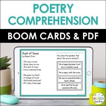 Preview of Poetry Comprehension 4th Grade | Digital and Print