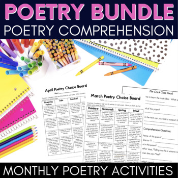Preview of Poetry Comprehension Bundle