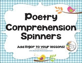 Poetry Comprehension Centers Spinner - CCSS Aligned RL.3, 4, 5.10