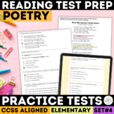 Poetry Analysis Worksheets for CAASPP Grades 3rd 4th 5th w