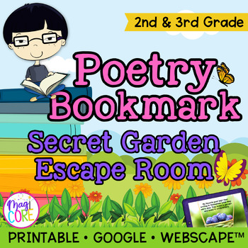Preview of Poetry Comprehension Reading Poems Escape Room & Webscape™ - 2nd & 3rd Grade