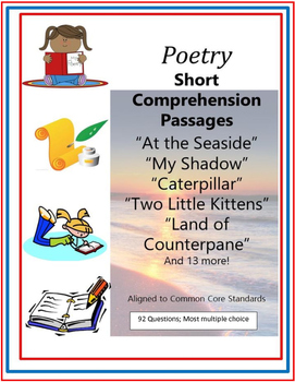 Poetry Comprehension Worksheets by Melissa Childs