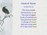 Poetry Comprehension and Analysis: Dust of Snow by Robert Frost