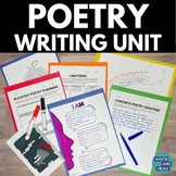 Poetry Creative Writing Unit - Concrete Poetry, I Am Poetr