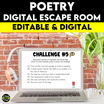 Preview of Poetry Digital Escape Room