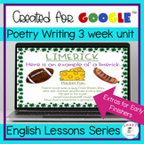 Poetry Digital Resource 3 Week Writing Unit Google Slides 
