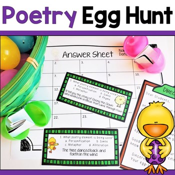 Preview of RL4.5 - 4th Grade Poetry Egg Hunt