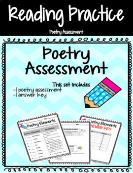 Poetry Elements Assessment test by Wish Upon a Star | TpT