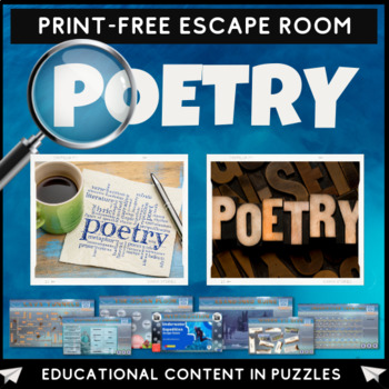 Preview of Poetry English Escape Room