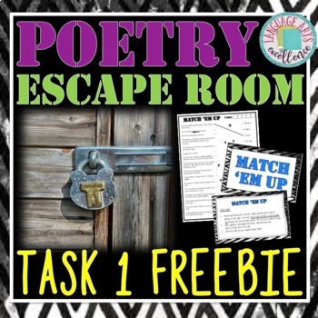 Preview of Poetry Escape Room - Task 1 Freebie
