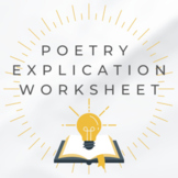 Poetry Explication Worksheet