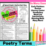 Poetry Activity: Poetry Word Search (non-fiction text, rea