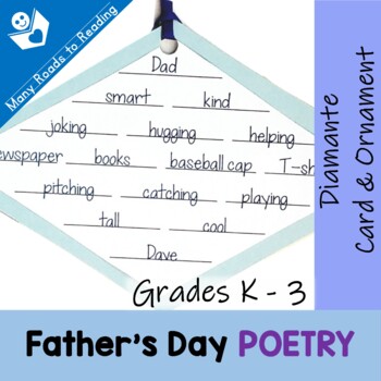 Preview of Father's Day Card Gift | Diamante Poem