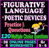 Poetry & Figurative Language Worksheets. Poetic Devices Re