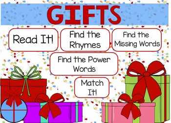 Preview of "Gifts" Poem of the Week Flipchart for ActivInspire