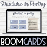 Poetry Form and Structure Digital BOOM Task Cards