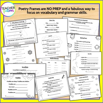 Poetry Frames & Templates | Distance Learning Poetry Writing | TpT