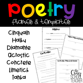 Preview of Poetry Frames & Templates