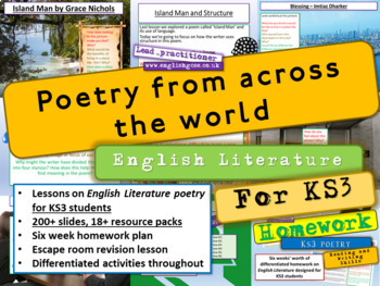 Preview of Poetry Grade 6, 7, 8 Complete Unit
