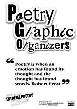 Preview of Poetry Graphic Organiser Organizers